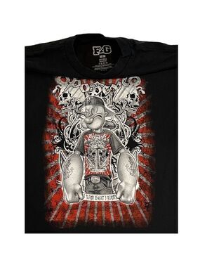POPEYE Beast Mode Graphic  Black T-shirt Medium